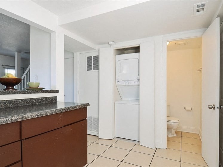 This apartment at Pangea Vistas includes updated kitchen counters.